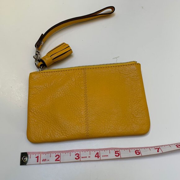 El Cortes Ingles Yellow Leather Wristlet - Picture 5 of 5